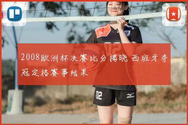 2008欧洲杯决赛比分揭晓 西班牙夺冠定格赛事结果